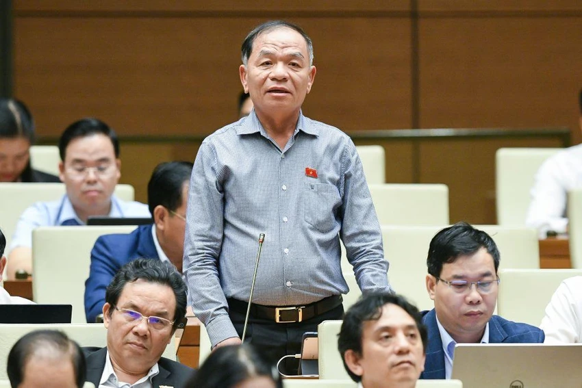 ĐB Lê Thanh Vân chất vấn Bộ trưởng Bộ Nội vụ chiều 4-11. Ảnh: QH ĐB Lê Thanh Vân chất vấn Bộ trưởng Bộ Nội vụ chiều 4-11. Ảnh: QH