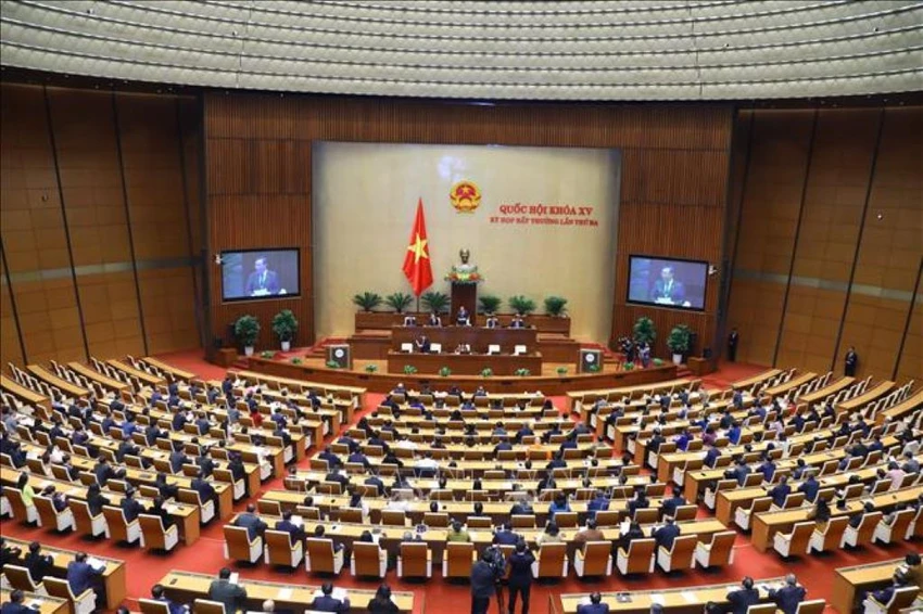 Như thông cáo báo chí chiều muộn ngày 17-1, kỳ họp bất thường lần thứ 3, Quốc hội khóa XV sẽ xem xét, quyết định công tác nhân sự thuộc thẩm quyền của Quốc hội. Ảnh: TTXVN Như thông cáo báo chí chiều muộn ngày 17-1, kỳ họp bất thường lần thứ 3, Quốc hội khóa XV sẽ xem xét, quyết định công tác nhân sự thuộc thẩm quyền của Quốc hội. Ảnh: TTXVN