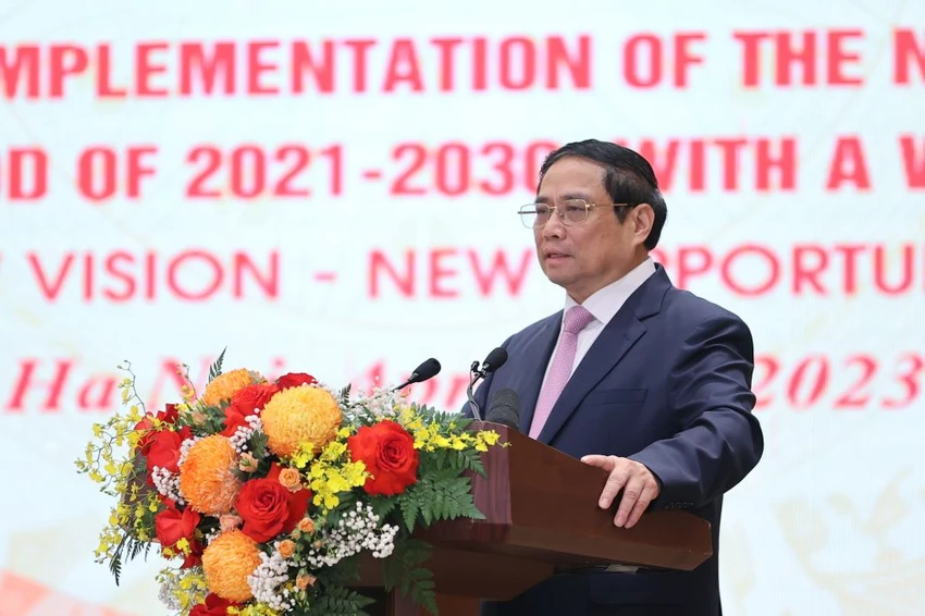 Thủ tướng lưu ý 10 nhiệm vụ, giải pháp trọng tâm để thực hiện QHTTQG. Ảnh: VGP Thủ tướng lưu ý 10 nhiệm vụ, giải pháp trọng tâm để thực hiện QHTTQG