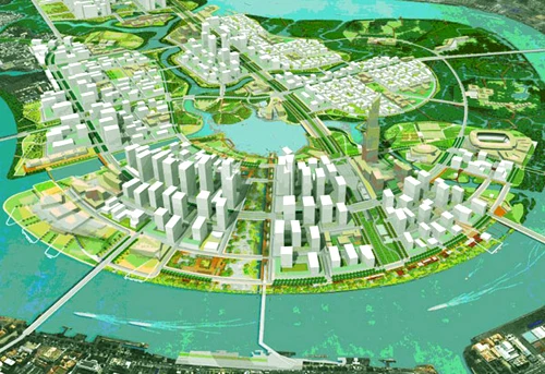 Phối cảnh bán đảo Thủ Thiêm. Ảnh:Sasaki phoi-canh-thu-thiem.jpg