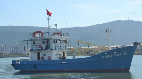 Cận cảnh tàu cá vỏ sắt đầu tiên sắp vươn khơi ảnh 1 - 1