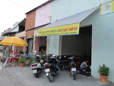 Cầm mã tấu xông vào nhà cướp tài sản ảnh 1 Cơ sở cắt gia công Thái Hồng nơi xảy ra vụ cướp táo tợn