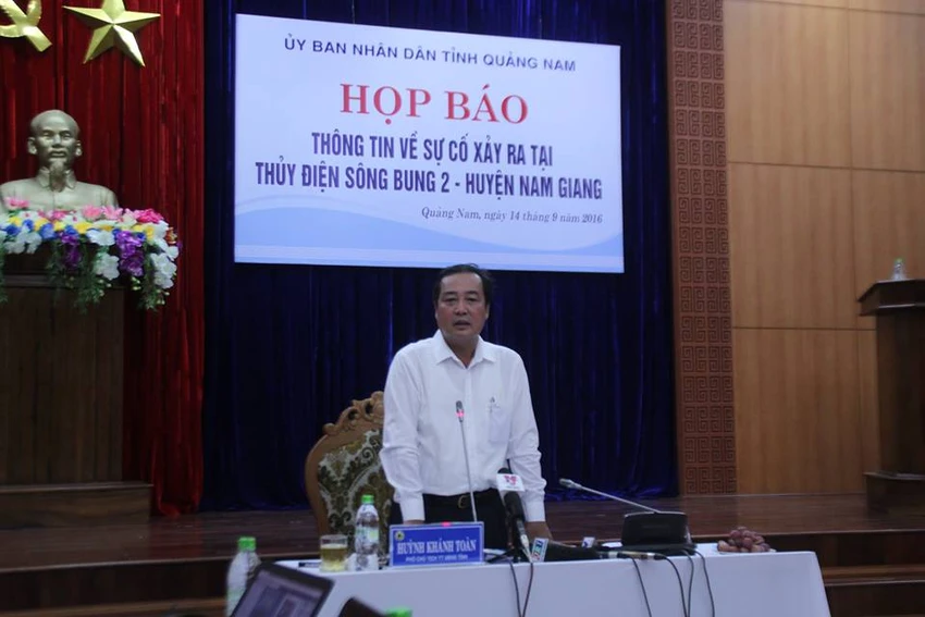 Vụ Sông Bung 2: Làm rõ nguyên nhân mới xem xét khởi tố ảnh 8 ông Huỳnh Khánh Toàn chủ trì họp báo