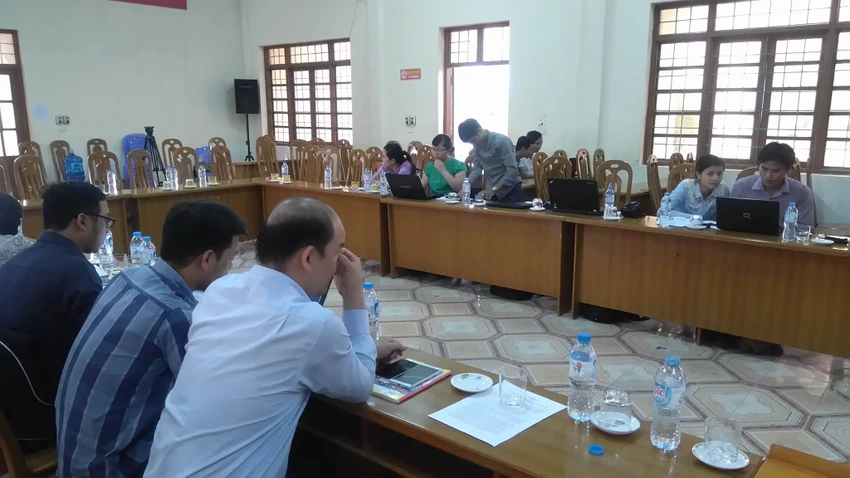 Quang cảnh buổi họp báo. Ảnh: Hải Đường
