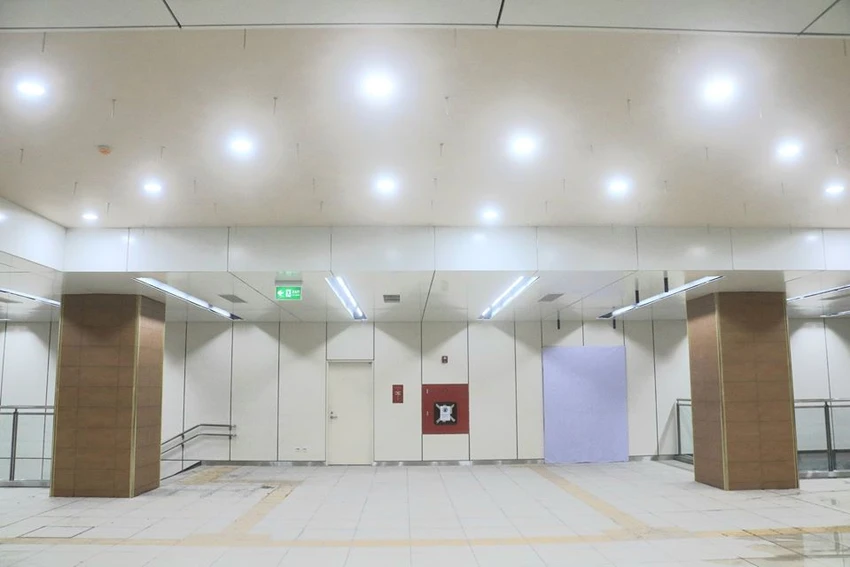 Metro 1: Tầng B1 ga Nhà hát TP đã hoàn thiện cơ bản ảnh 5 NHA-GA-B1
