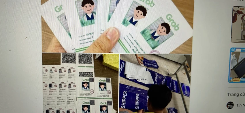 Cảnh báo việc làm giả thẻ nhận diện của Grab để lưu thông trên đường ảnh 1 Cảnh báo việc làm giả thẻ nhận diện của Grab để lưu thông trên đường ảnh 1