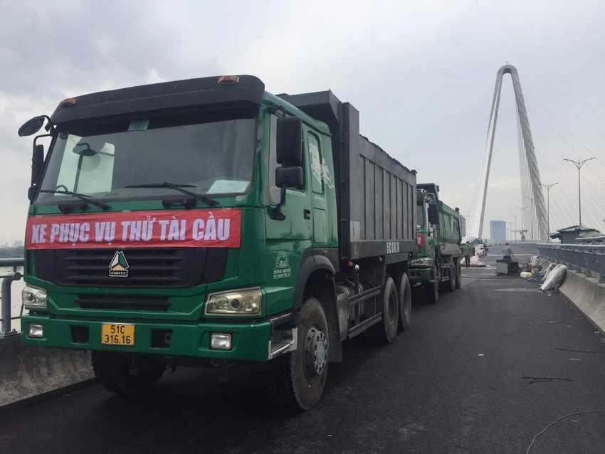Công tác thử tài cầu đã được hoàn thiện. Ảnh: CTV.
