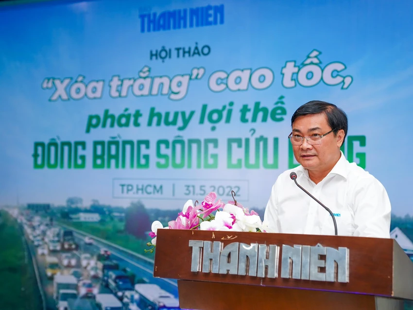 Ông Nguyễn Ngọc Toàn, Tổng Biên tập báo Thanh Niên phát biểu về tầm quan trọng của cao tốc ở khu vực ĐBSCL. Ảnh: ĐL. Ông Nguyễn Ngọc Toàn, Tổng Biên tập báo Thanh Niên phát biểu về tầm quan trọng của cao tốc ở khu vực ĐBSCL. Ảnh: ĐL.
