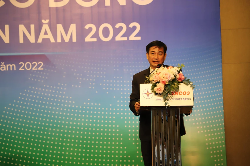 Ông Lê Văn Danh, Thành viên HĐQT kiêm Tổng Giám đốc EVNGENCO3 thông tin về kết quả sản xuất kinh doanh năm 2021. Ảnh: EVNGENCO3. Ông Lê Văn Danh, Thành viên HĐQT kiêm Tổng Giám đốc EVNGENCO3 thông tin về kết quả sản xuất kinh doanh năm 2021. Ảnh: EVNGENCO3.