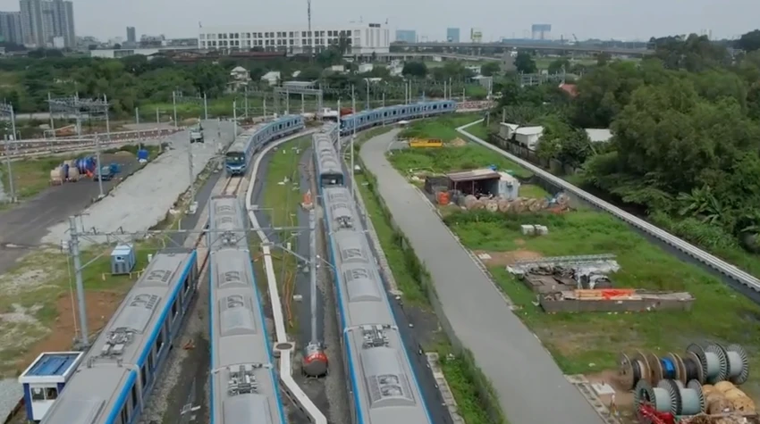 Dự kiến cuối tháng 8-2022 sẽ chạy thử một đoạn ở Depot Long Bình. Ảnh: CTV. Dự kiến cuối tháng 8-2022 sẽ chạy thử một đoạn ở Depot Long Bình. Ảnh: CTV.