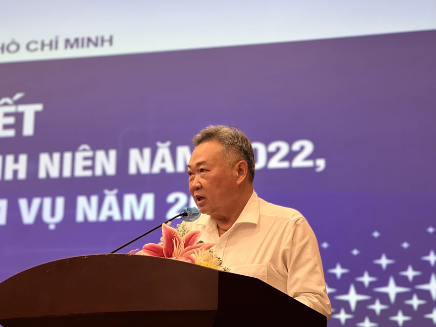 Ông Phạm Quốc Bảo, Chủ tịch Hội đồng thành viên, Tổng Công ty Điện lực TP.HCM đánh giá cao những kết quả đạt được của Đoàn thanh niên. Ảnh: ĐÀO TRANG. Ông Phạm Quốc Bảo, Chủ tịch Hội đồng thành viên, Tổng Công ty Điện lực TP.HCM đánh giá cao những kết quả đạt được của Đoàn thanh niên. Ảnh: ĐÀO TRANG.
