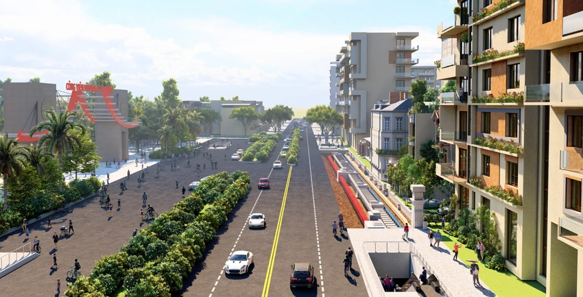 Sau lễ khởi công, những hình ảnh phối cảnh đầu tiên về tàu metro số 2, các ga ngầm lên xuống đã dần lộ hiện - hình ảnh ga ngầm đối diện với công viên Lê Thị Riêng (quận 10).