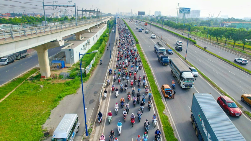 Toàn cảnh đường Võ Nguyên Giáp. Ảnh: Nguyễn Tiến Toàn cảnh đường Võ Nguyên Giáp. Ảnh: Nguyễn Tiến