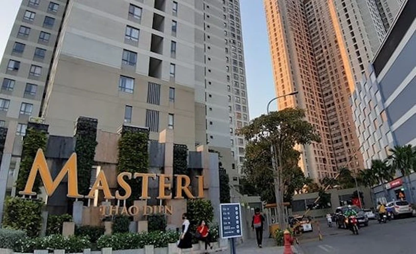 Các tuyến đường xung quanh chung cư Masteri Thảo Điền không thuộc quản lý của cụm chung cư này. Ảnh: ĐT