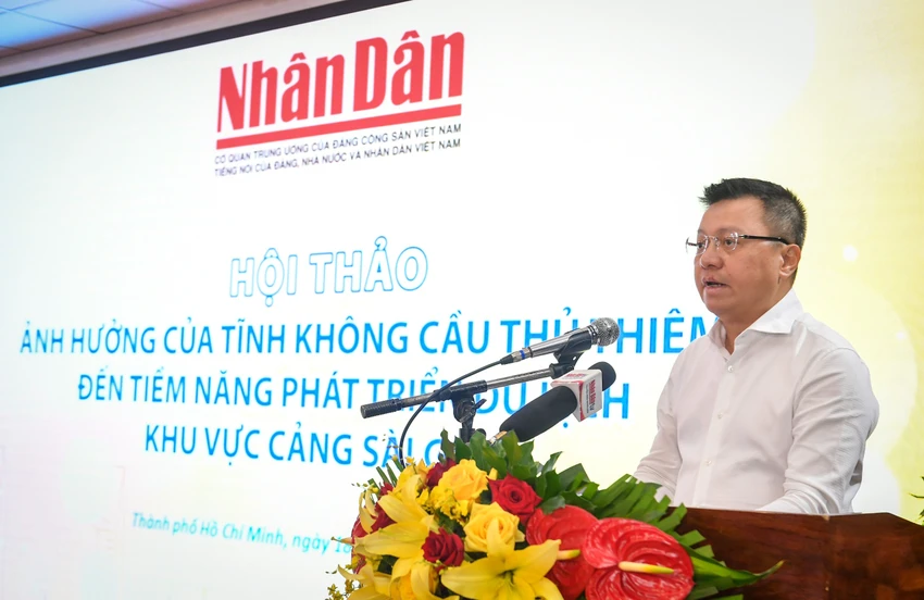 Ông Lê Quốc Minh - Tổng biên tập báo Nhân Dân phát biểu tại Hội thảo. Ảnh: Báo Nhân Dân Ông Lê Quốc Minh - Tổng biên tập báo Nhân Dân phát biểu tại Hội thảo. Ảnh: Báo Nhân Dân