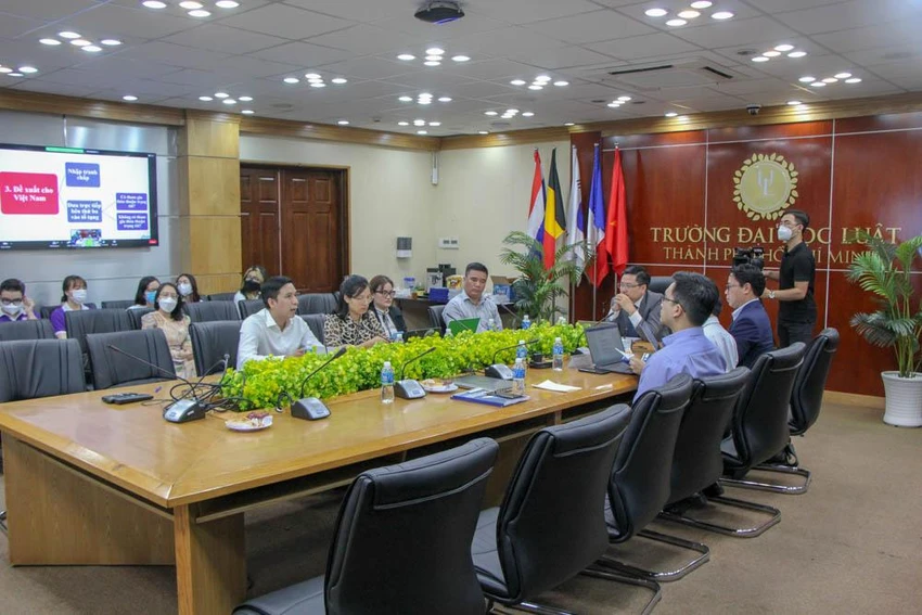 Toàn cảnh buổi hội thảo tại trường Đại học Luật TP.HCM. Ảnh: DƯƠNG HOÀNG