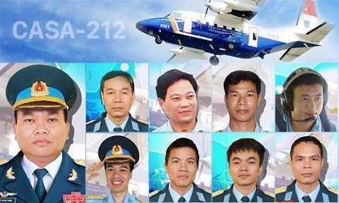 9 chiến sĩ, thành viên phi hành đoàn máy bay CASA-212