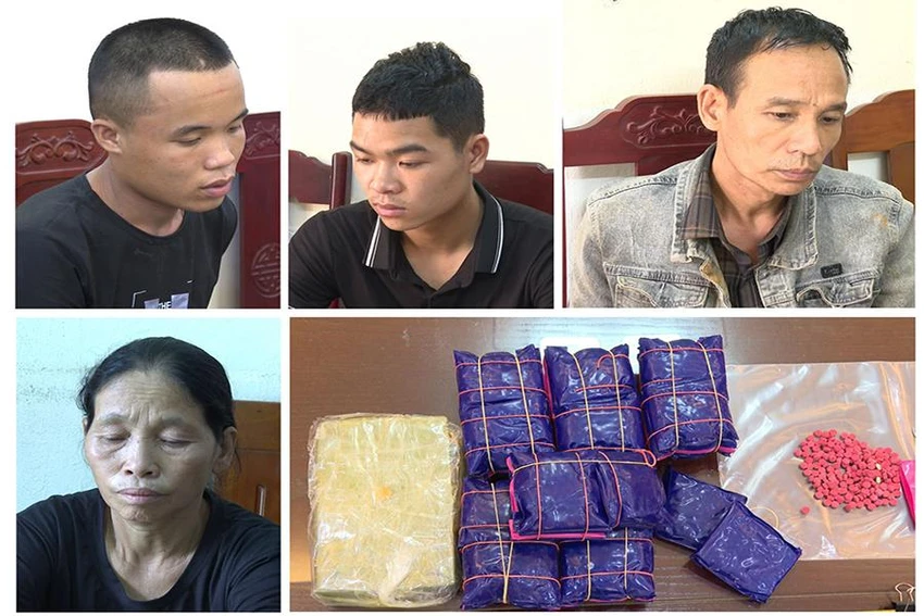 4 người trong đường dây vận chuyển ma túy thuê từ Lào về Việt Nam tiêu thụ vừa bị Công an tỉnh Thanh Hóa bắt giữ. Ảnh: Công an cung cấp 4 người trong đường dây vận chuyển ma túy thuê từ Lào về Việt Nam tiêu thụ vừa bị Công an tỉnh Thanh Hóa bắt giữ. Ảnh: Công an cung cấp