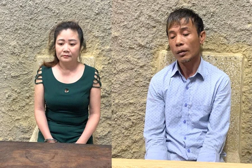 Cặp vợ Phùng Bá Hiền (39 tuổi) và Bùi Thị Thơm (52 tuổi) bị Công an TP Thanh Hóa bắt giữ. Ảnh: CA Cặp vợ Phùng Bá Hiền (39 tuổi) và Bùi Thị Thơm (52 tuổi) bị Công an TP Thanh Hóa bắt giữ. Ảnh: CA