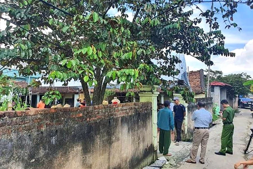 Hiện nơi xảy ra vụ án mạng nghiêm trọng ở Thiệu Hóa. Ảnh: CTV Hiện nơi xảy ra vụ án mạng nghiêm trọng ở Thiệu Hóa. Ảnh: CTV