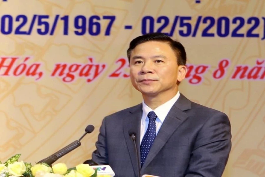 Bí thư Tỉnh ủy tỉnh Thanh Hóa Đỗ Trọng Hưng phát biểu tại lễ kỷ niệm. Ảnh: Đ.T Bí thư Tỉnh ủy tỉnh Thanh Hóa Đỗ Trọng Hưng phát biểu tại lễ kỷ niệm. Ảnh: Đ.T
