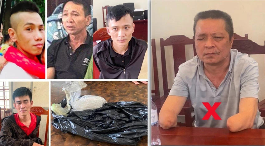 Phạm Văn Tú (tức Tú cụt) và các đối tượng bị bắt giữ. Ảnh: CATH Phạm Văn Tú (tức Tú cụt) và các đối tượng bị bắt giữ. Ảnh: CATH