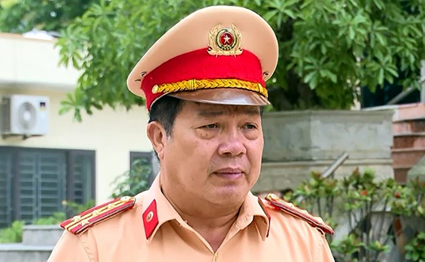 Đại tá Lê Văn Chiến, Trưởng Phòng CSGT-Công an tỉnh Thanh Hóa. Ảnh: TTV Đại tá Lê Văn Chiến, Trưởng Phòng CSGT-Công an tỉnh Thanh Hóa. Ảnh: TTV