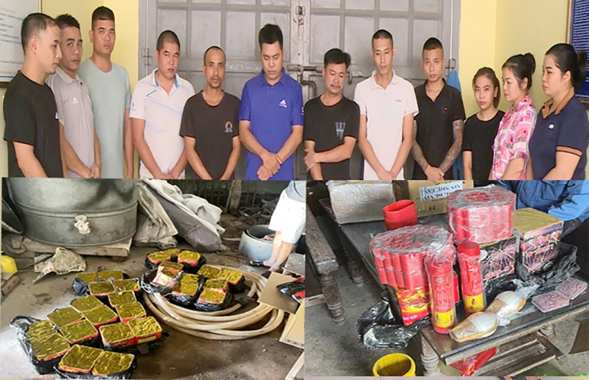 Triệt xóa đường dây mua bán pháo nổ từ ở tỉnh thành phía Bắc, tạm giữ 12 người -1.jpg