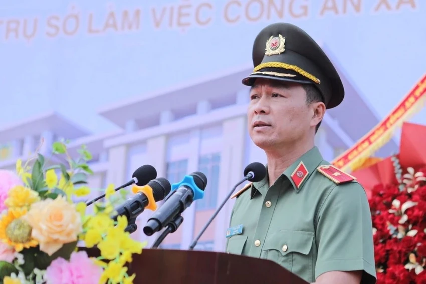 Thiếu Thiếu Tô Anh Dũng, Khởi Công trụ sở Công an xã Hiền Kiệt.jpg