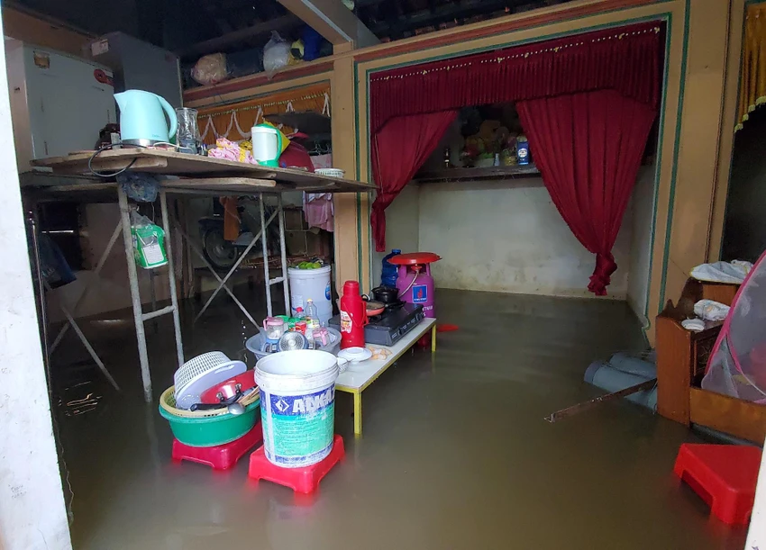 Có hơn 600 nhà tại huyện Lệ Thuỷ bị ngập lụt. Ảnh: BT Có hơn 600 nhà tại huyện Lệ Thuỷ bị ngập lụt. Ảnh: BT