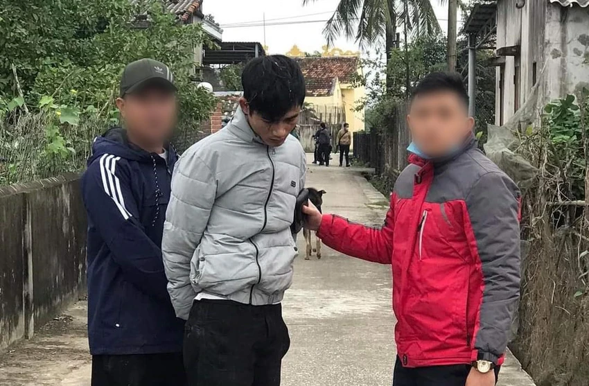 Nguyễn Huệ thời điểm bị bắt giữ. Ảnh: CA Nguyễn Huệ thời điểm bị bắt giữ. Ảnh: CA