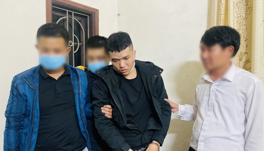 Nguyễn Anh Tuấn thời điểm bị bắt giữ. Ảnh: CA Nguyễn Anh Tuấn thời điểm bị bắt giữ. Ảnh: CA