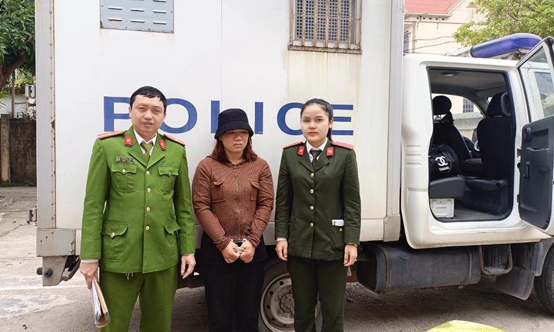 Nguyễn Thị Quý thời điểm bị bắt giữ. Ảnh: CA Nguyễn Thị Quý thời điểm bị bắt giữ