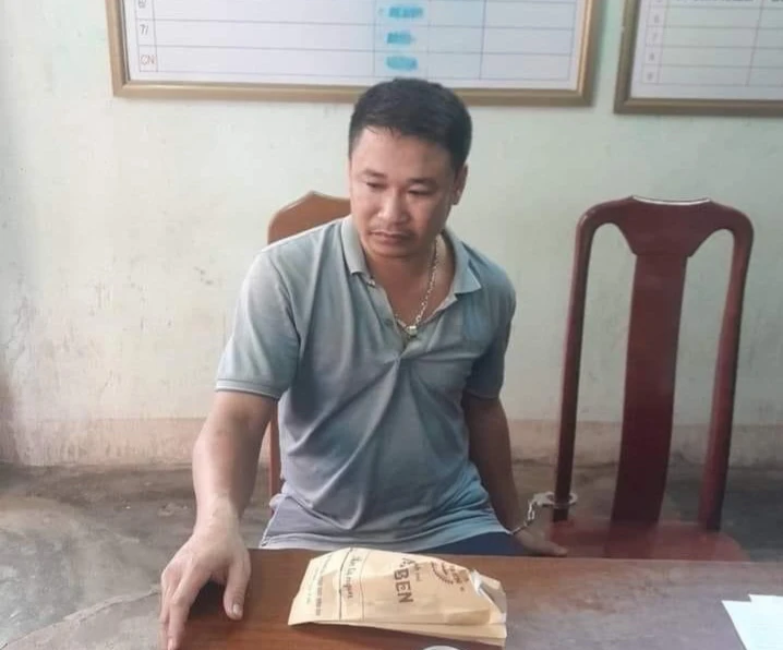 Anh Trần Anh Vinh tại cơ quan công an. Ảnh: CA Anh Trần Anh Vinh tại cơ quan công an. Ảnh: CA