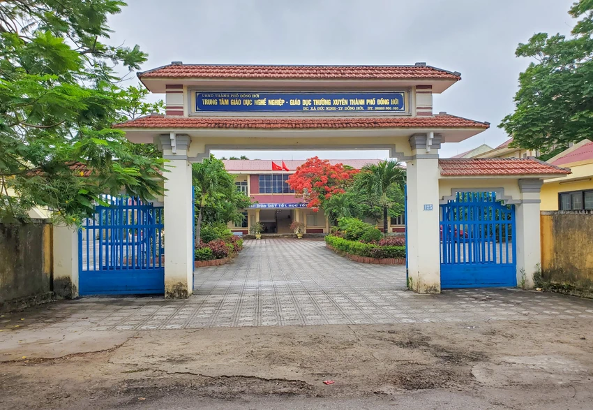 rung tâm Giáo dục nghề nghiệp - Giáo dục thường xuyên TP Đồng Hới, nơi xảy ra sự việc