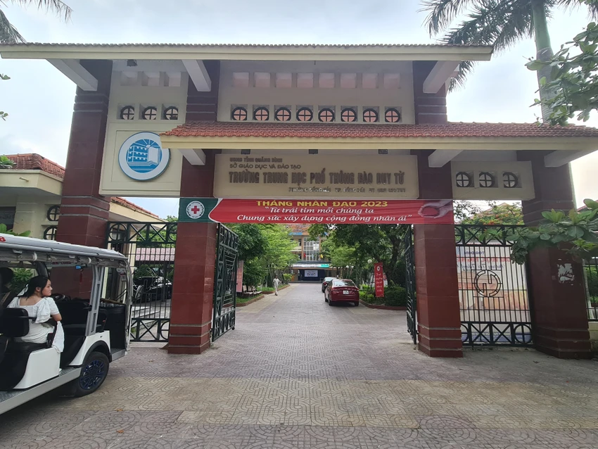 Trường THPT Đào Duy Từ - Nơi xảy ra sự việc. Ảnh: BẢO