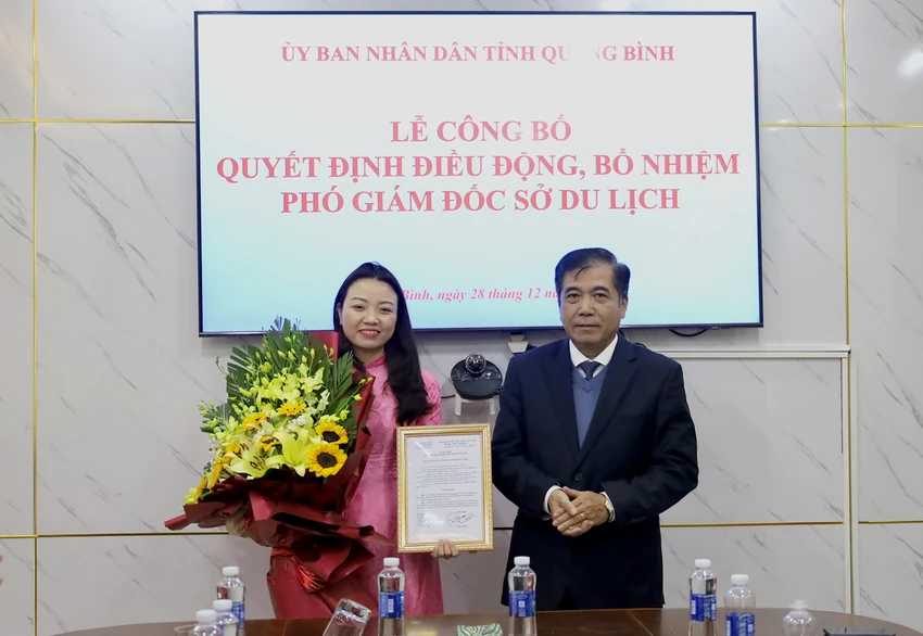 Bổ nhiệm nữ Phó giám đốc Sở Du lịch Quảng Bình