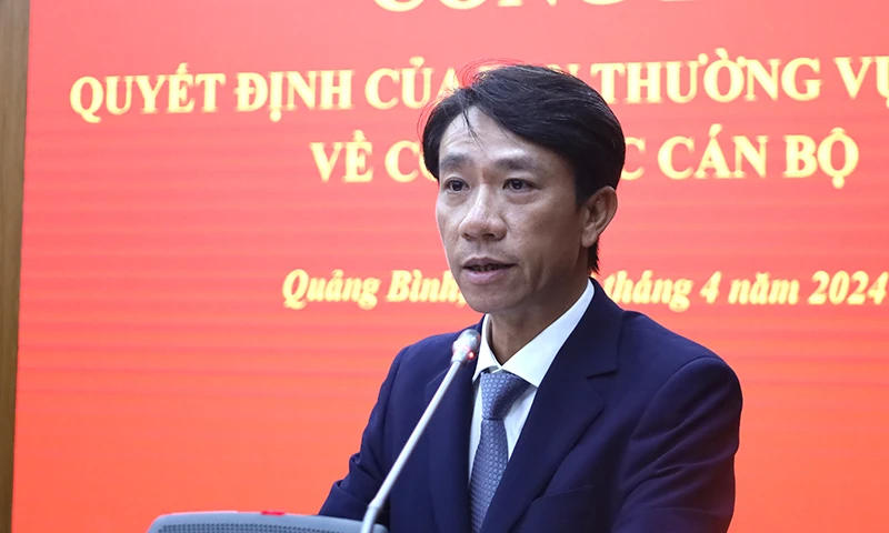 Bổ nhiệm Chánh Văn phòng Tỉnh ủy Quảng Bình