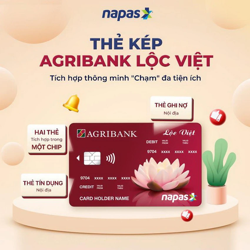 Thẻ Lộc Việt "Một chạm-hai ứng dụng-đa tiện ích"