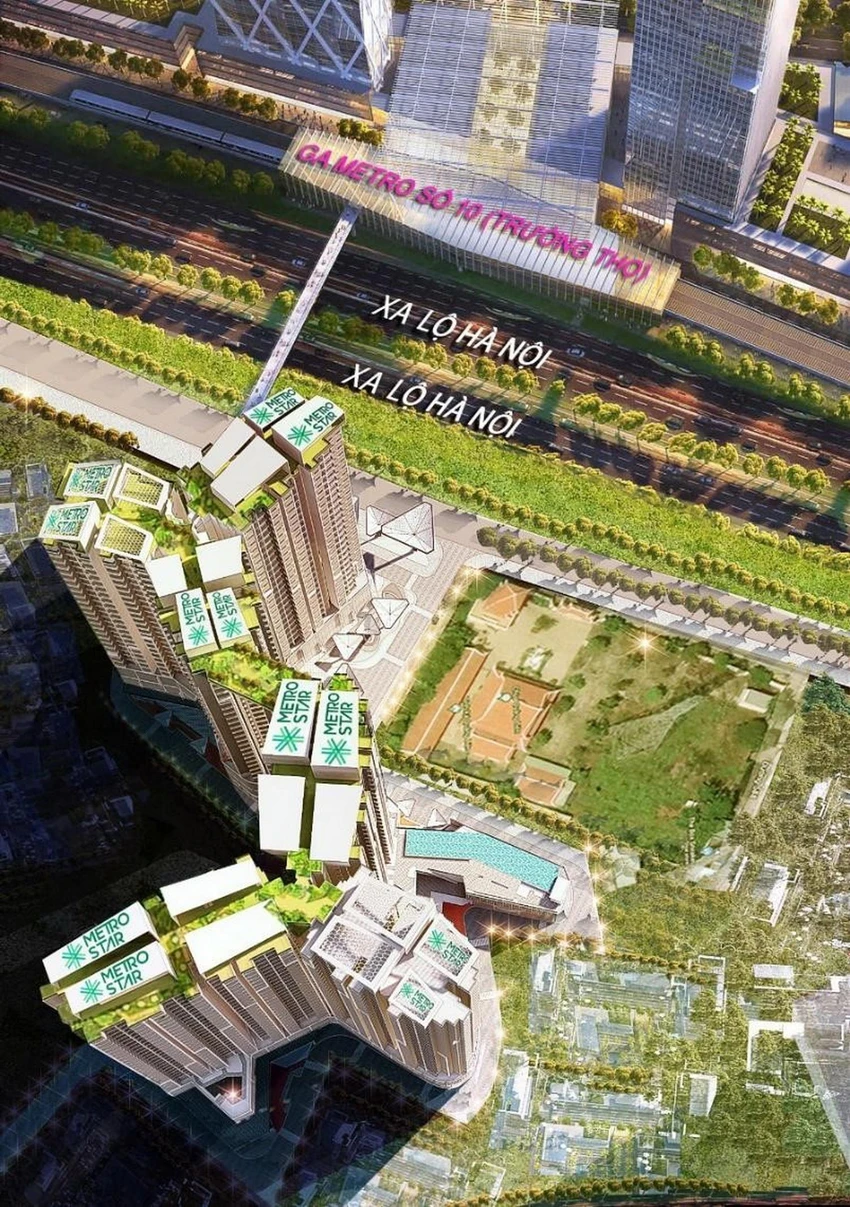 Metro Star tọa lạc ở vị trí kim cương mặt tiền Xa lộ Hà Nội, nối thẳng đến Ga Metro số 10.