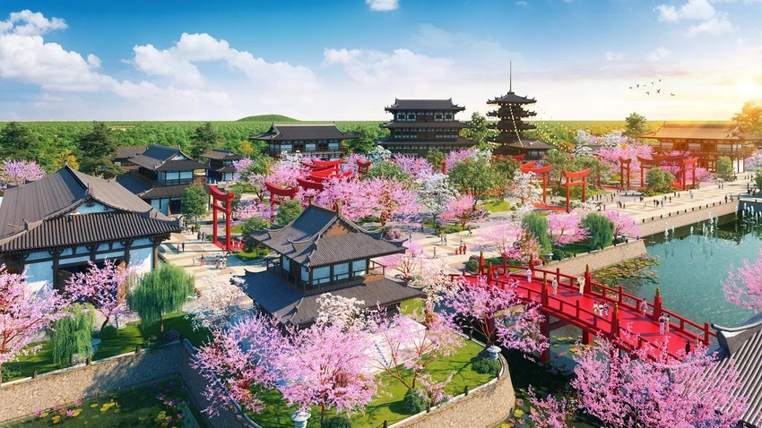 Hệ sinh thái onsen hoàn chỉnh tại Sun Beauty Onsen thu hút khách đến phân khu Koto. Ảnh phối cảnh minh họa