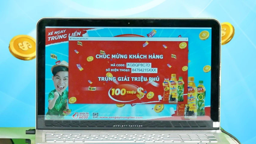 Mã dự thưởng may mắn trúng giải 100 triệu đồng được xác định sau đó là của em T.Q.Đ Mã dự thưởng may mắn trúng giải 100 triệu đồng được xác định sau đó là của em T.Q.Đ
