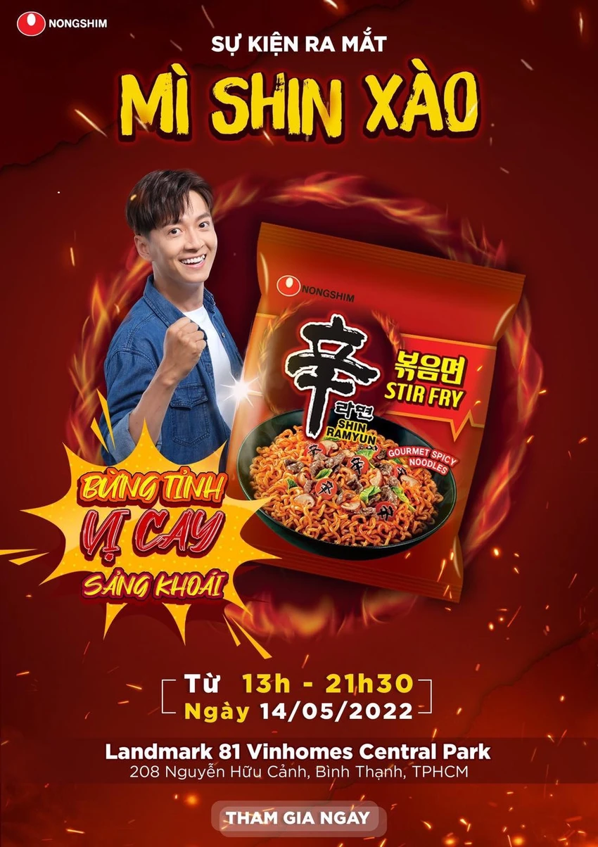 Sự kiện ra mắt sản phẩm Mì Shin Xào đã thu hút đông đảo thực khách tới để thưởng thức Hương vị hảo hạng từ thương hiệu mì số 1 Hàn Quốc này. Sự kiện ra mắt sản phẩm Mì Shin Xào đã thu hút đông đảo thực khách tới để thưởng thức Hương vị hảo hạng từ thương hiệu mì số 1 Hàn Quốc này.