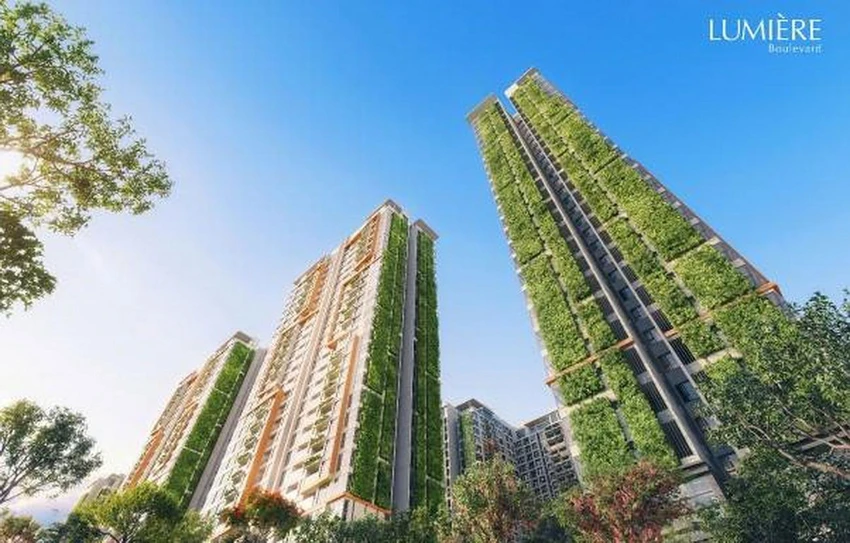 Những khu vườn xanh trên không tại LUMIÈRE Boulevard