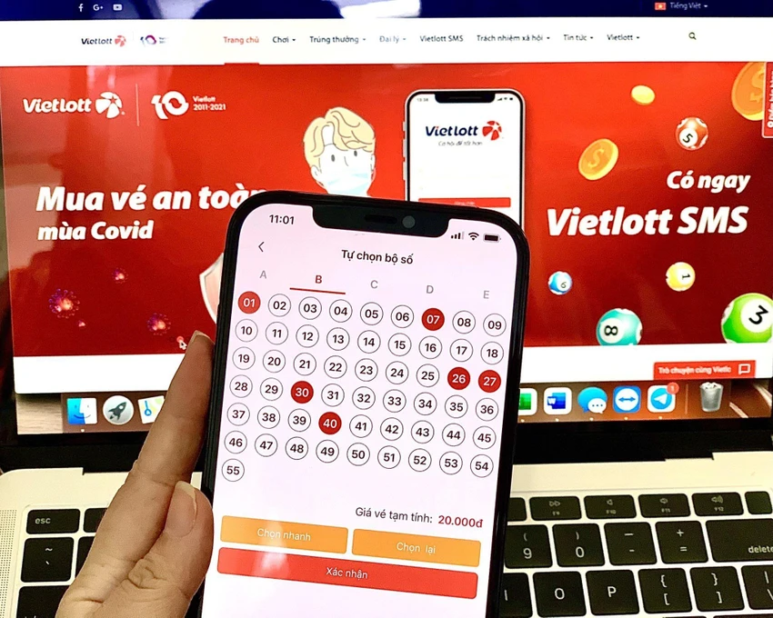 Người chơi có thể mua theo gợi ý của ứng dụng để hy vọng tỷ lệ trúng cao hơn.