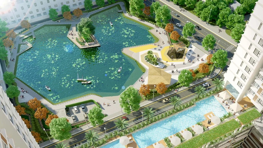 The Peak Garden sở hữu diện tích cây xanh, mặt nước rộng lớn hơn 11.000 m2 The Peak Garden sở hữu diện tích cây xanh, mặt nước rộng lớn hơn 11.000 m2