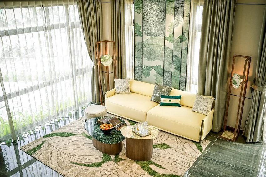 Nhà phố tại Gem Sky World được gợi ý thiết kế theo phong cách Á Đông đương đại. Ảnh: DXG