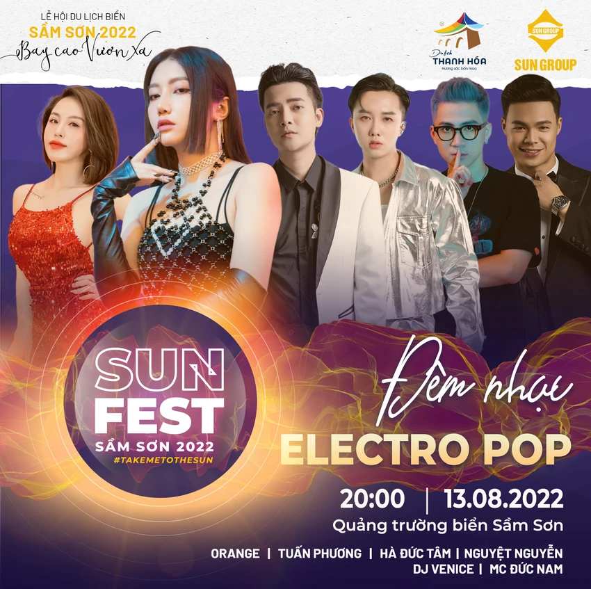 Đêm nhạc Sun Fest thứ 16 mang chủ đề Electro Pop Đêm nhạc Sun Fest thứ 16 mang chủ đề Electro Pop
