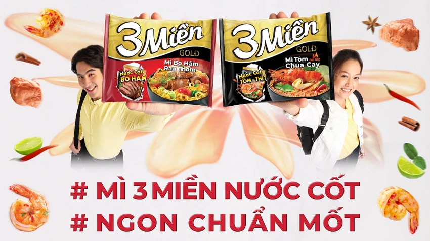 Mì 3 Miền nước cốt ngon chuẩn mốt được truyền thông tích hợp 360 độ Mì 3 Miền nước cốt ngon chuẩn mốt được truyền thông tích hợp 360 độ
