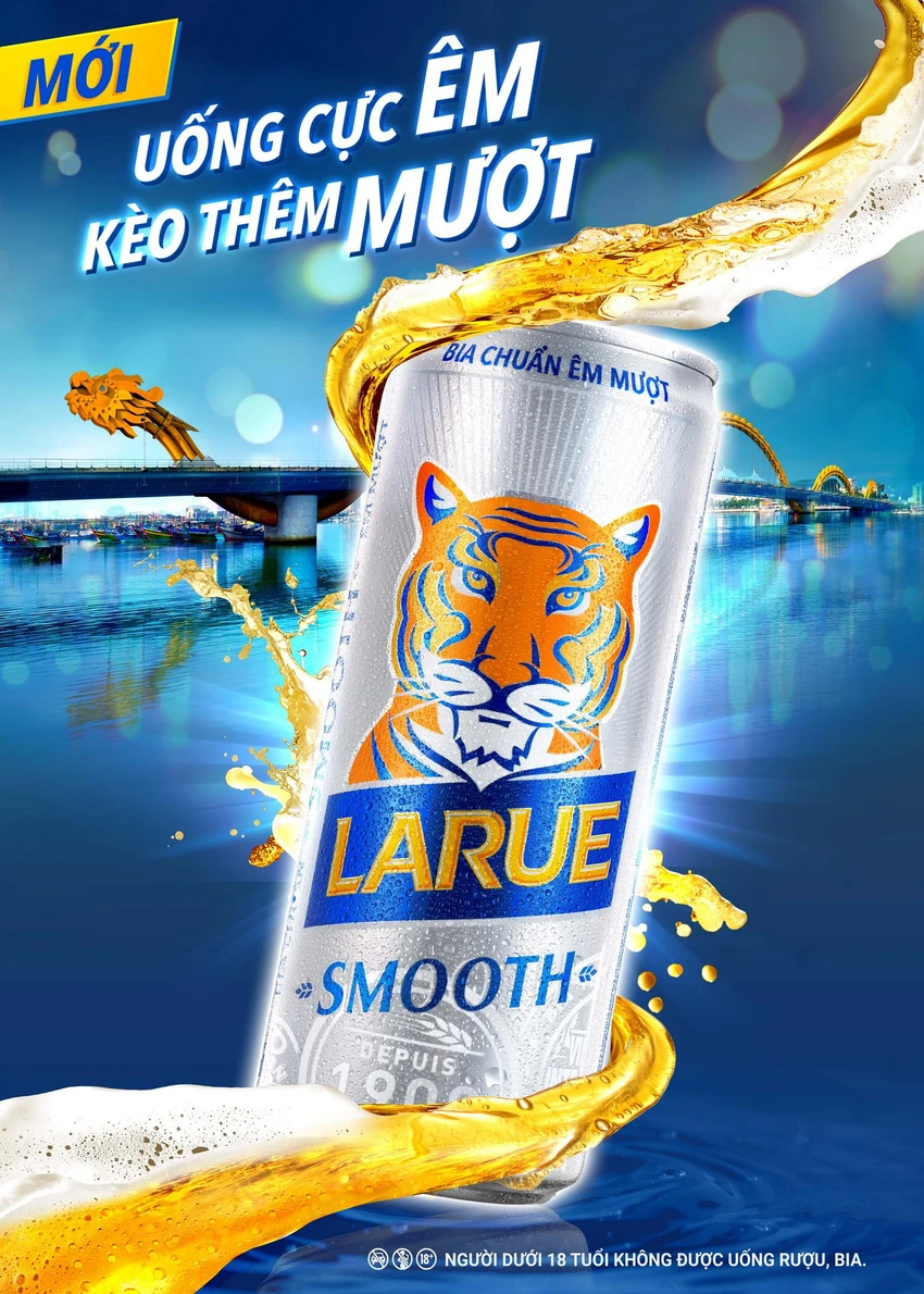 Dòng bia Larue Smooth mới gây ấn tượng mạnh với bao bì trẻ trung và nổi bật. Dòng bia Larue Smooth mới gây ấn tượng mạnh với bao bì trẻ trung và nổi bật.